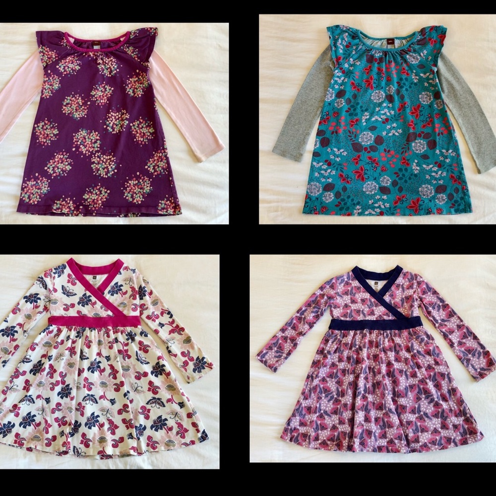 Bundle of 4 Tea Collection Dresses, Size 5